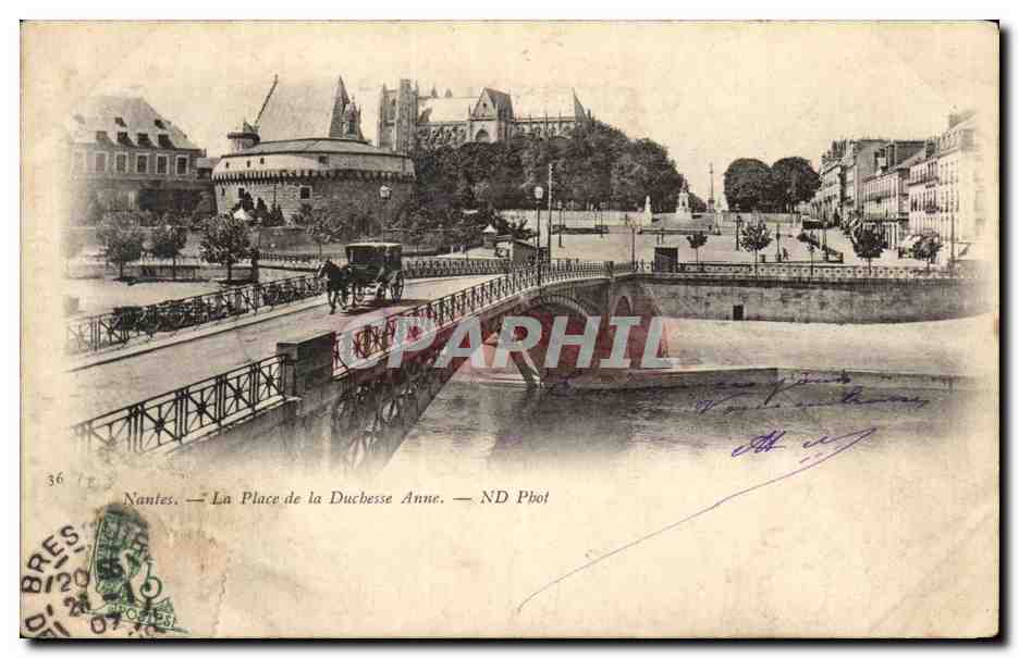 CPA Nantes La Place de la Ducbesse Anne
