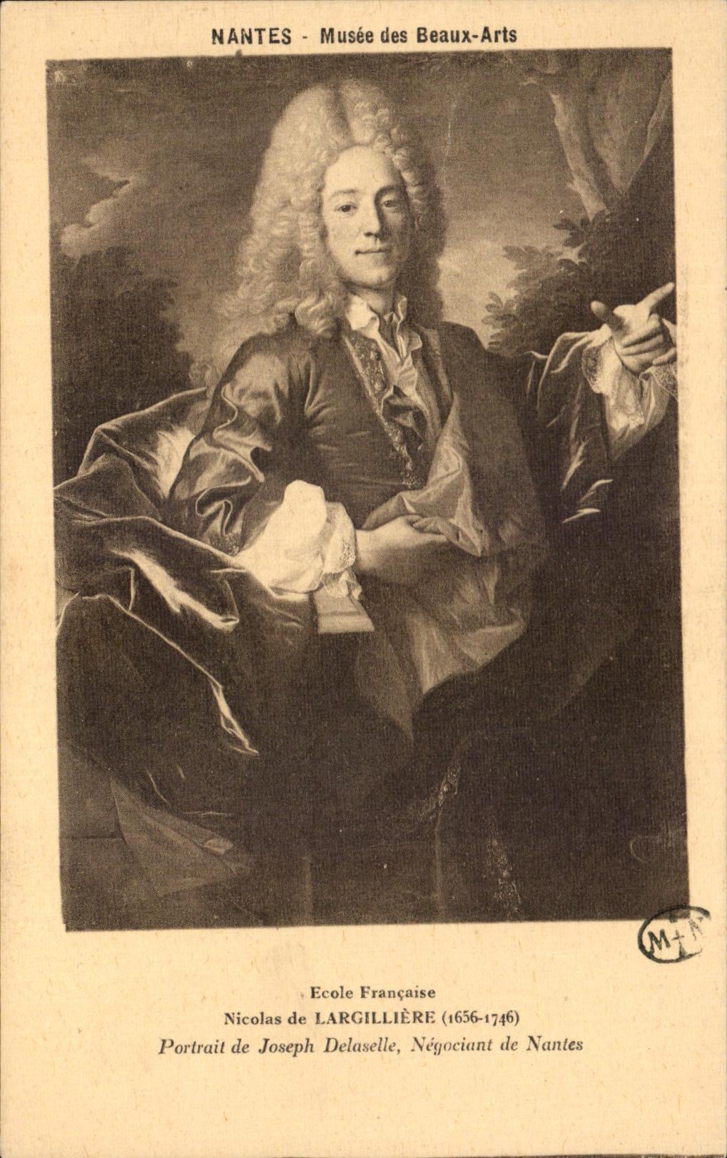 CPA Nantes Musee des Beaux Arts De Largilliere Portrait de Joseph Delaselle Negociant de Nantes 