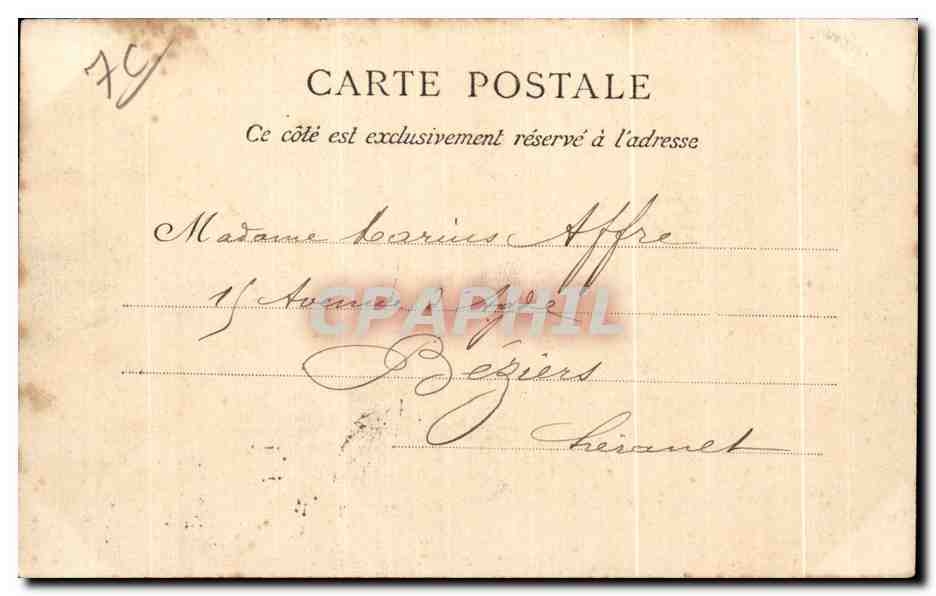CPA Le Havre Palais de Justice Tramway — Rückseite