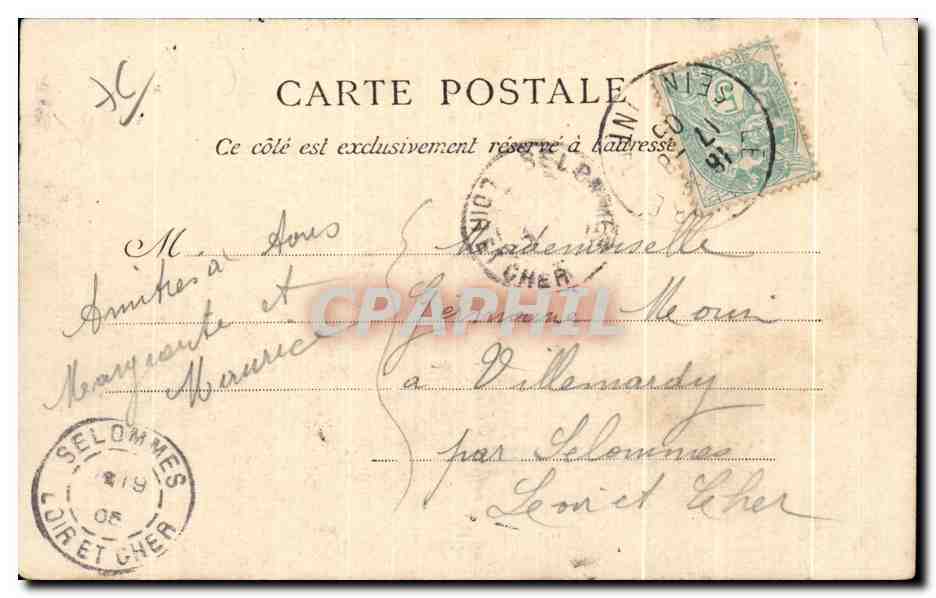 CPA Le Havre Hotel Continental et Perspective du Boulevard Francois 1er — Verso