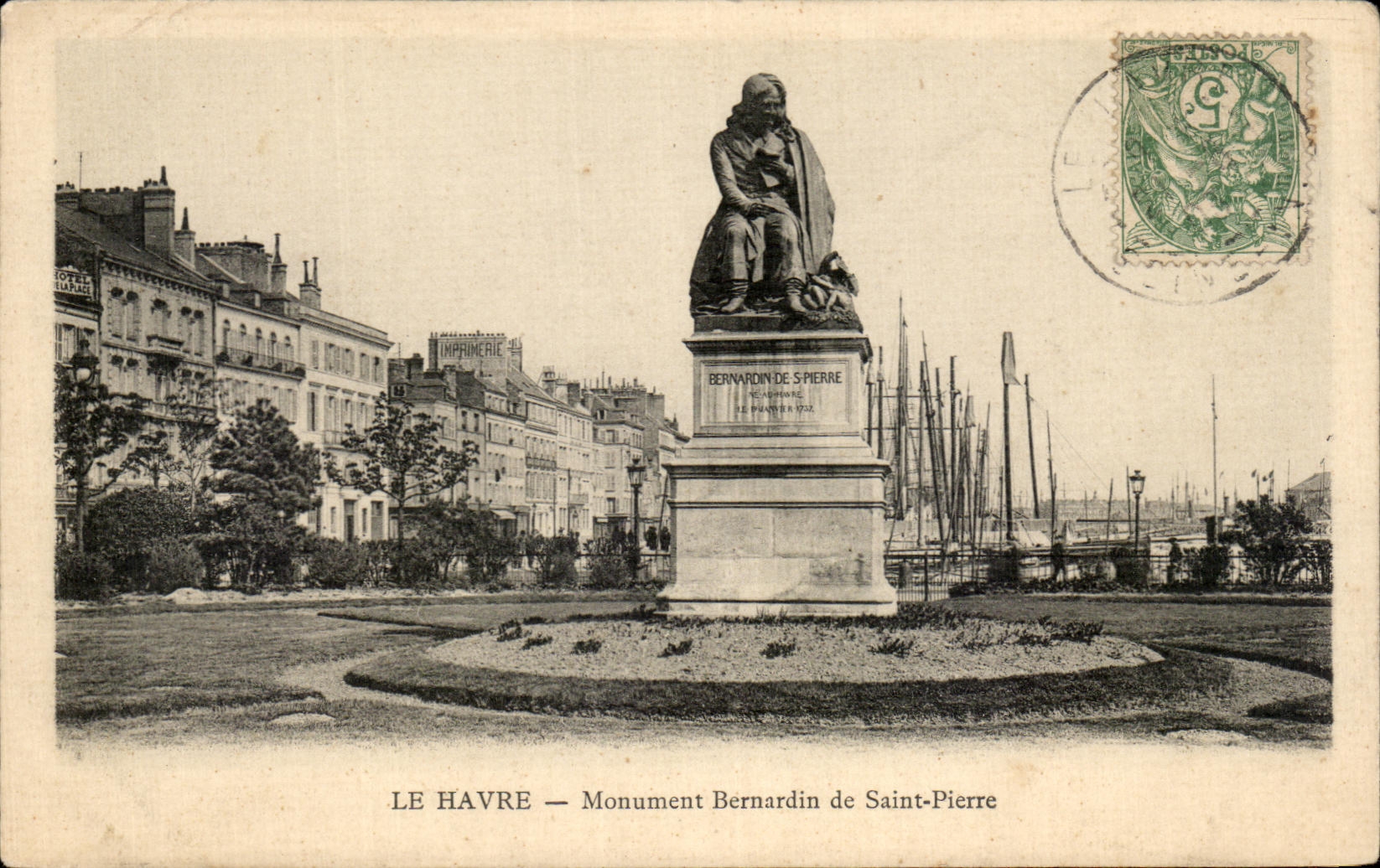 CPA Le Havre Monument Bernardin de Saint Pierre