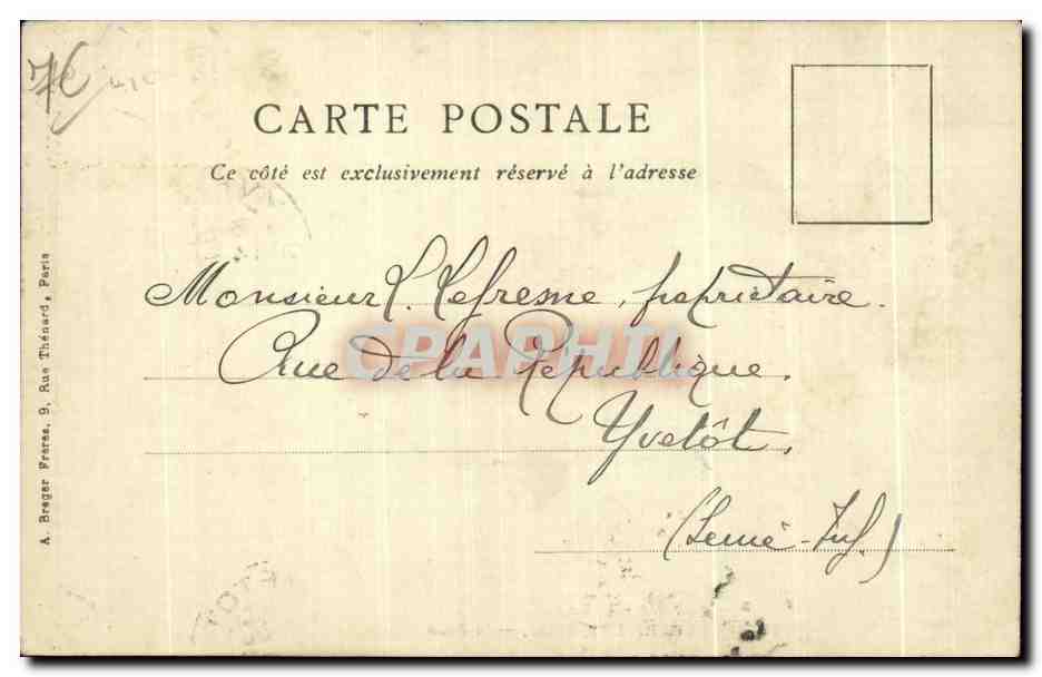 CPA Institution Saint Joseph Havre Le Salon — Rückseite