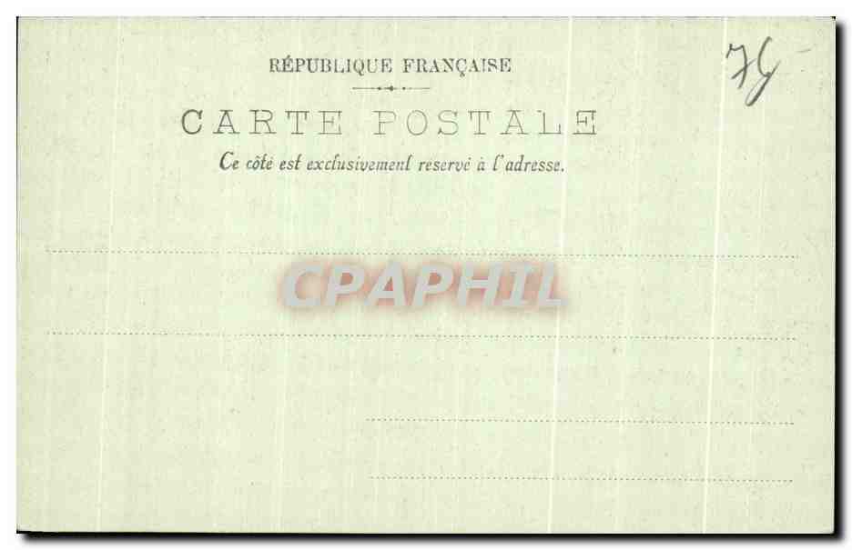 CPA Le Havre Le Jardin Saint Roch — Rückseite
