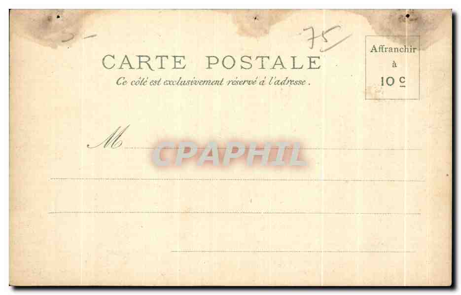 CPA Perspective Du Petit Palais paris Exposition universelle 1900 — Rückseite
