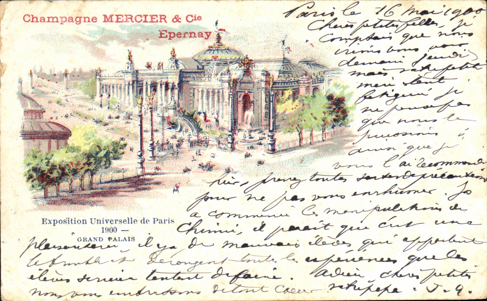 Grande Palais — Esposizione Universale di Parigi 1900 — Champagne Mercier & Cie, Epernay