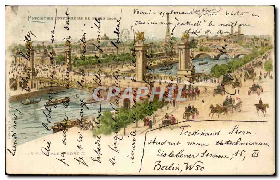 CPA Exposition universelle Paris 1900 Le pont Alexandre III