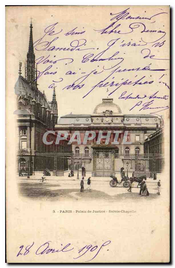CPA Paris Palais De Justice Sainte Chapelle