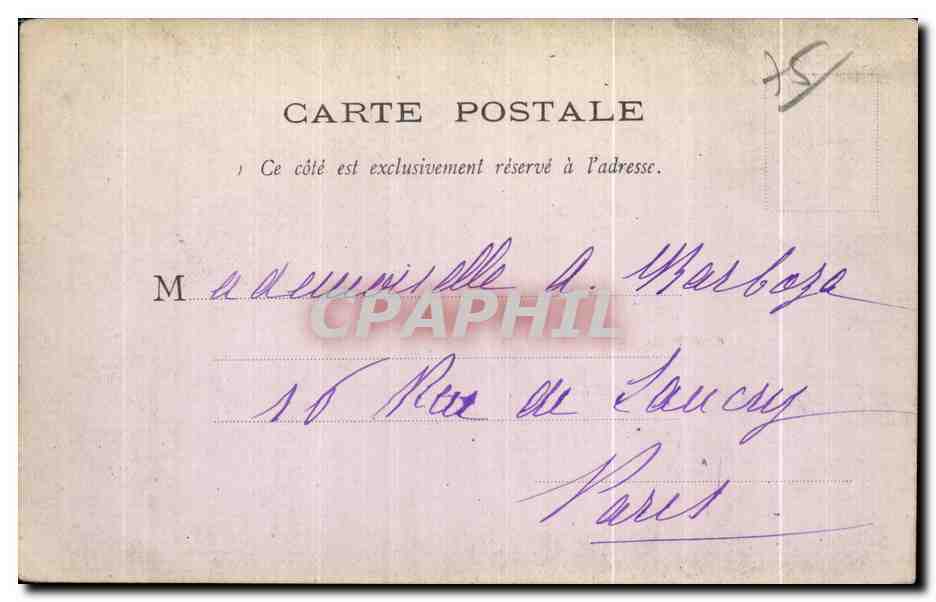 CPA Paris St Martin — Rückseite