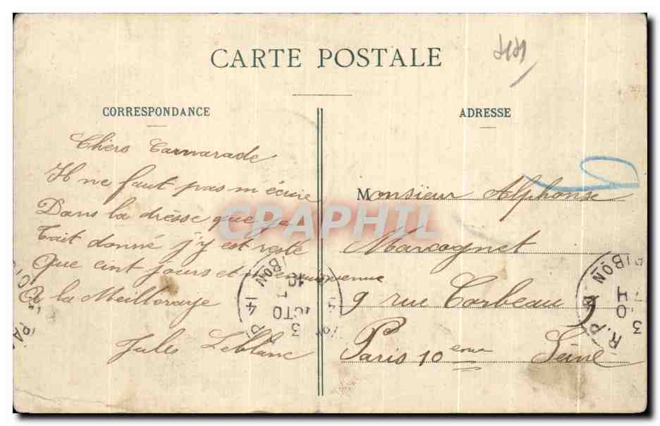 CPA La Meilleraye de Bretagne La Mairie et Route d Abbaretz — Rückseite