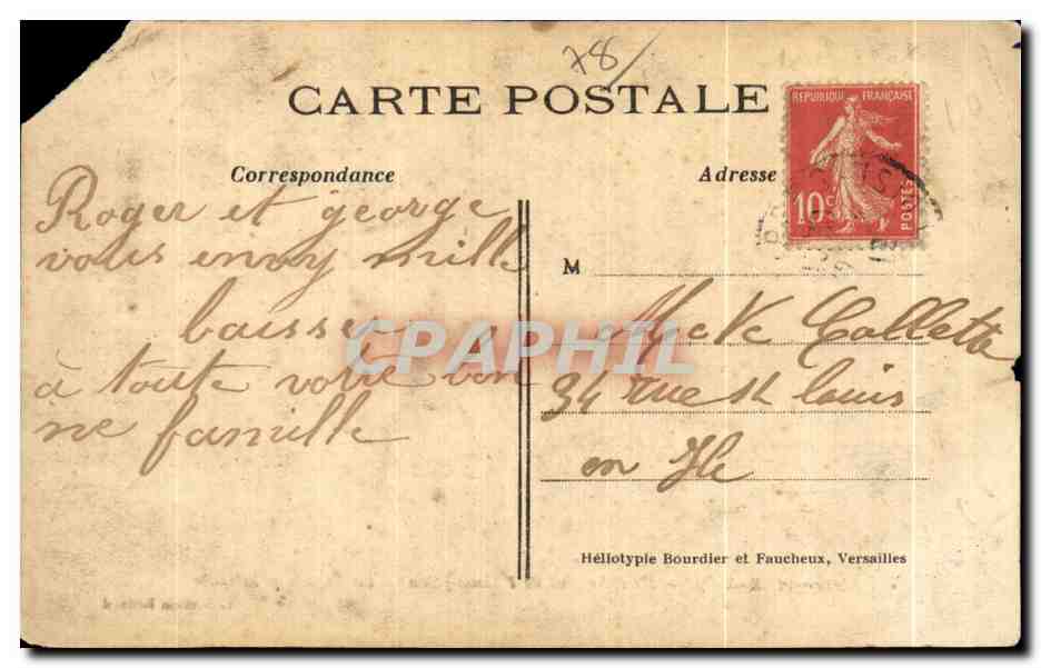 CPA Elancourt l Orphelinat l Assomption La Facade principale — Back
