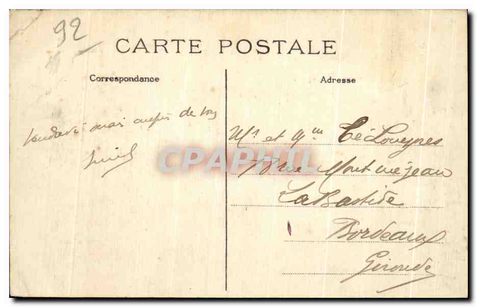 CPA Fort du Mont Valerien Entree Principale — Rückseite