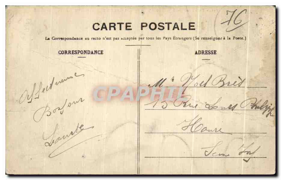 CPA Gonfreville L Orcher Le Chateau Environs d Harfleur  — Rückseite