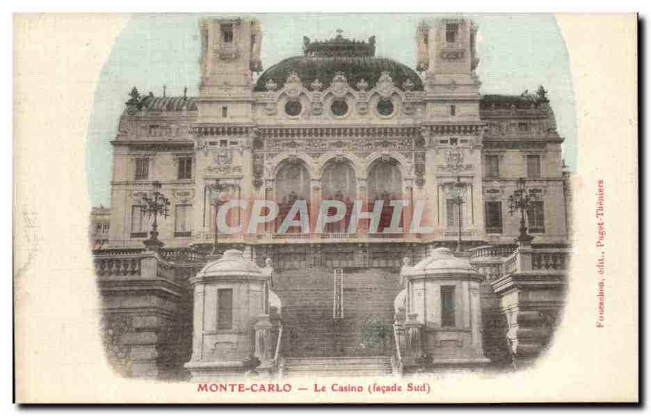 CPA Monte Carle Le Casino Monaco (carte toilee)