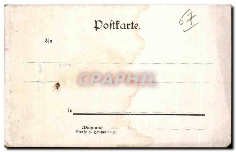 CPA Bahnhof Gruss aus Strassburg — Rückseite