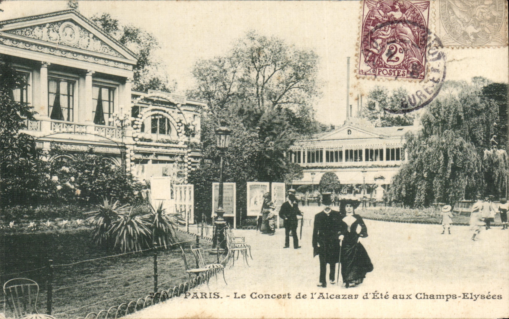 CPA Paris Le Concert de l Alcazar d Ete Aux Champs Elysees