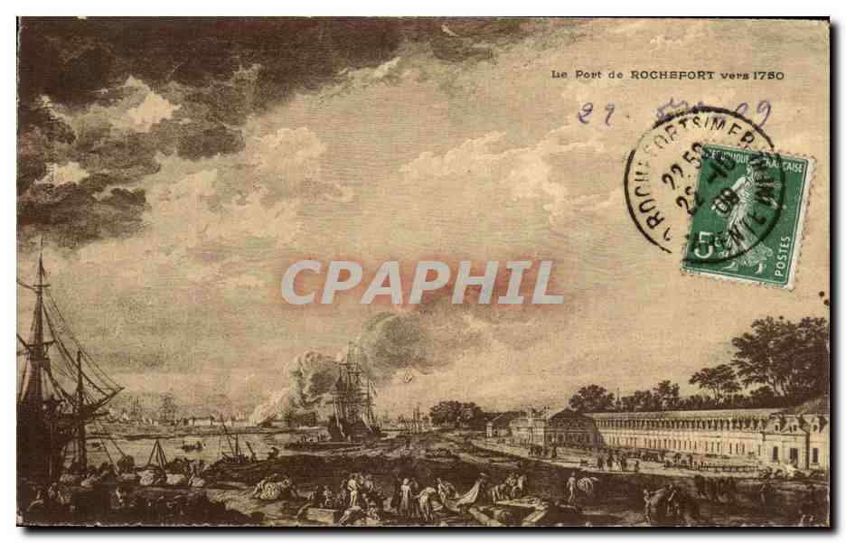 Le Port de ROCHEFORT vers 1780 — éditeur non identifié, n° de série non visible