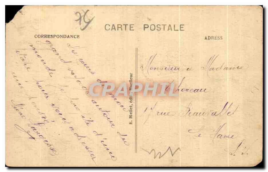 CPA St Martin du Bec Environs de Rolleville le chateu du Bec — Rückseite