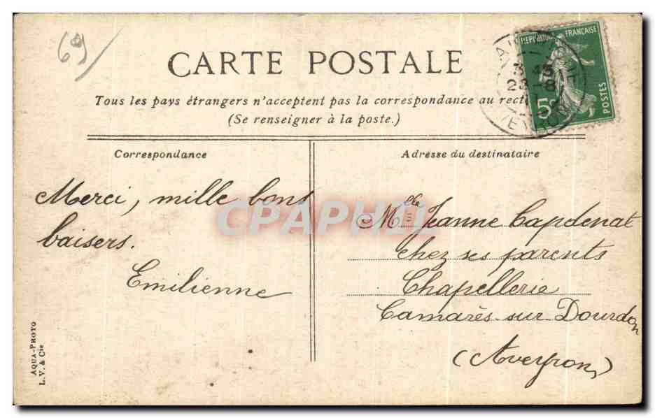 Lyon - Le Parc, les lamas — éditeur L.Y. & Cie, n°22 — Reverso