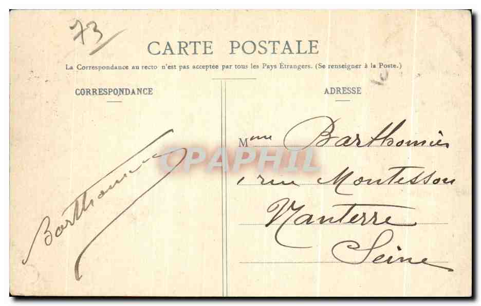 CPA Chambery La Prefecture — Rückseite