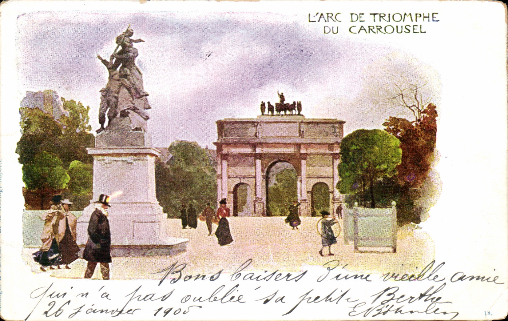 CPA L Arc de Triomphe du Carrousel Paris Louvre