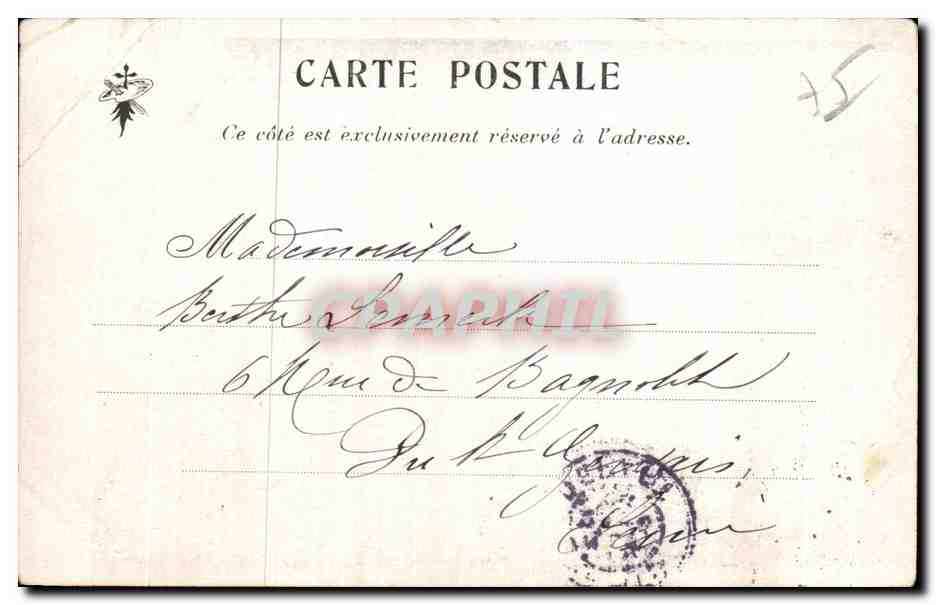 CPA St Germain des Pres Paris  — Rückseite