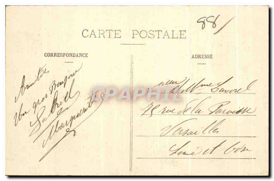 CPA Bains les Bains Le Parc en hiver — Rückseite