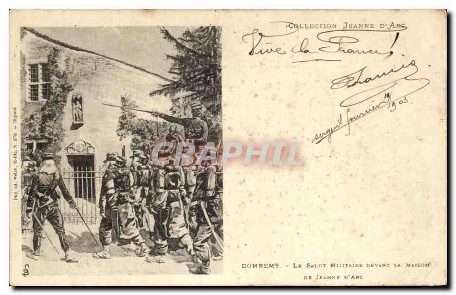 Domrémy - Le Salut Militaire Devant la Maison de Jeanne d'Arc
