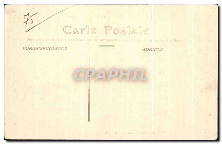 CPA Inondations Paris Janvier 1910 Tour Eiffel — Rückseite
