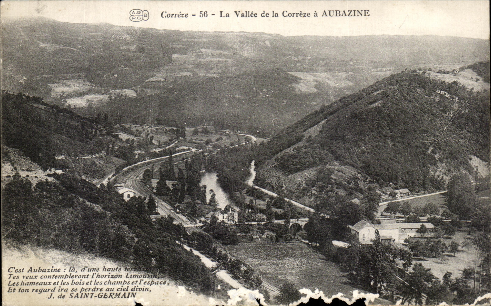 La Vallée de la Corrèze à AUBAZINE — Corrèze - 56 — J. de SAINT-GERMAIN