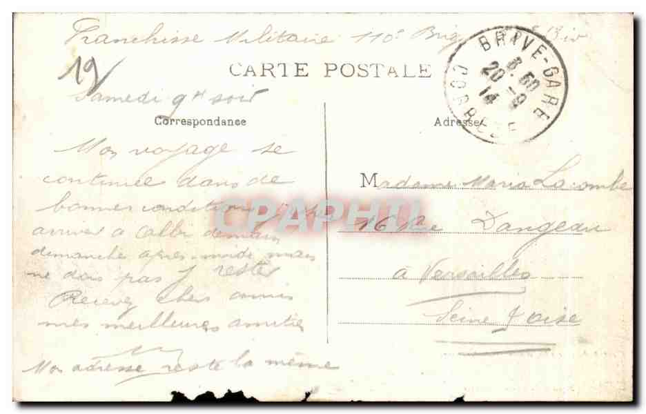 La Vallée de la Corrèze à AUBAZINE — Corrèze - 56 — J. de SAINT-GERMAIN — Verso