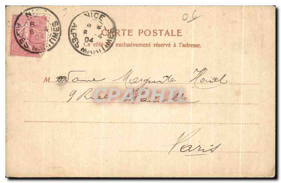 CPA Nice Jetee et Promenade des Anglais — Verso