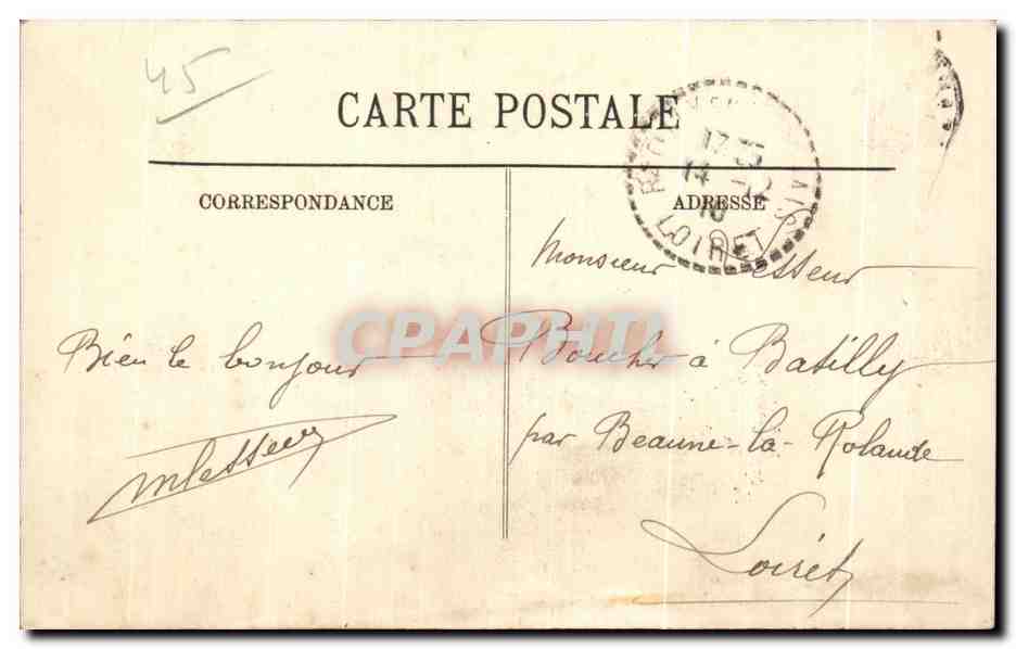 CPA Orleans Aux Bords de la Lorie Vue sur la Cathedrale — Rückseite