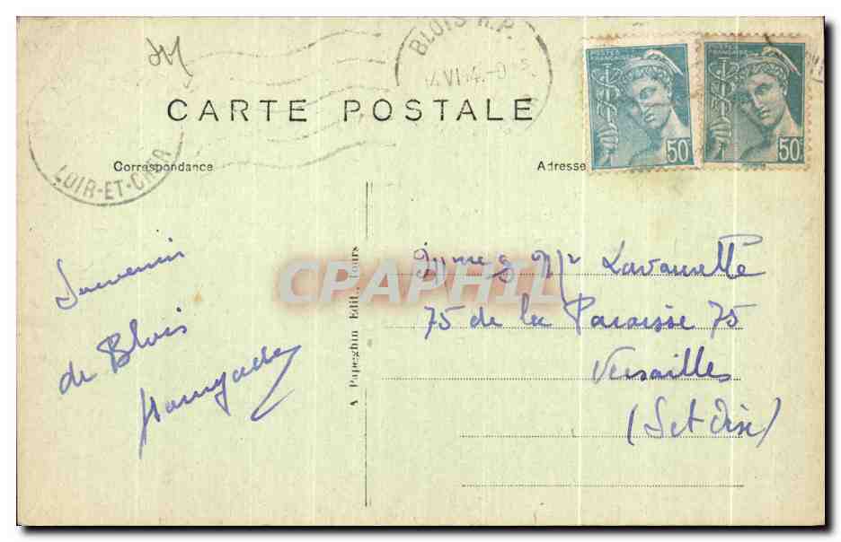 CPA Blois Le Chateau Aile Francois l Une cheminee  — Verso