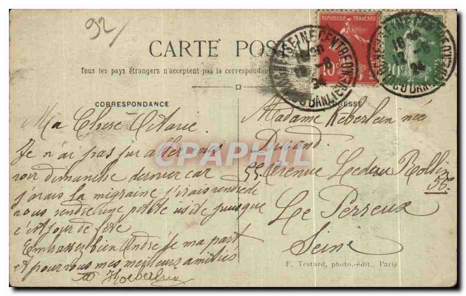 CPA Boulouge Le Rond Point de la Reine et la Chaussee du Pont — Rückseite