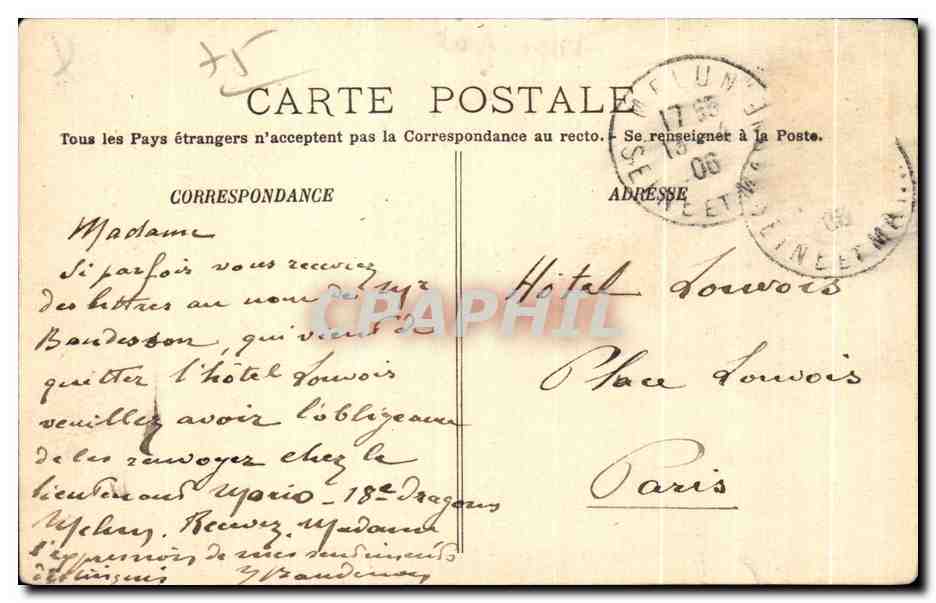 CPA Paris Le Boulevard Saint Denis — Rückseite