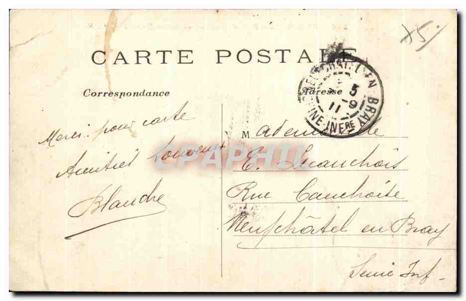 CPA Paris La Porte Maillot et Luna Parck — Rückseite