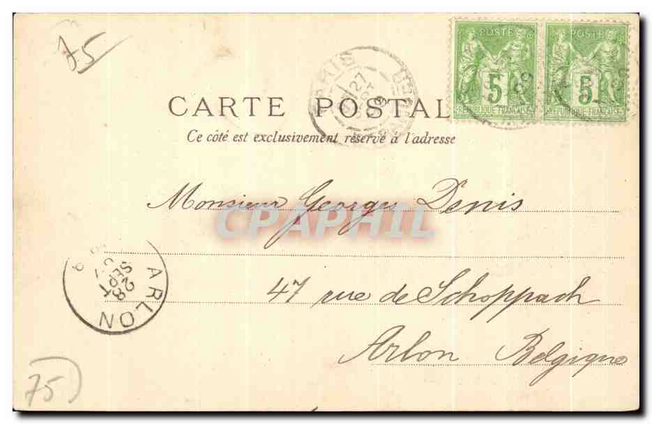 Paris — Le Palais du Luxembourg — éditeur inconnu — Verso