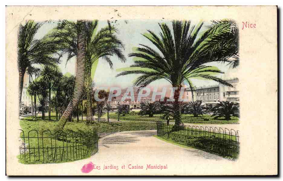 CPA Les Jardins et Casino Municipal Nice