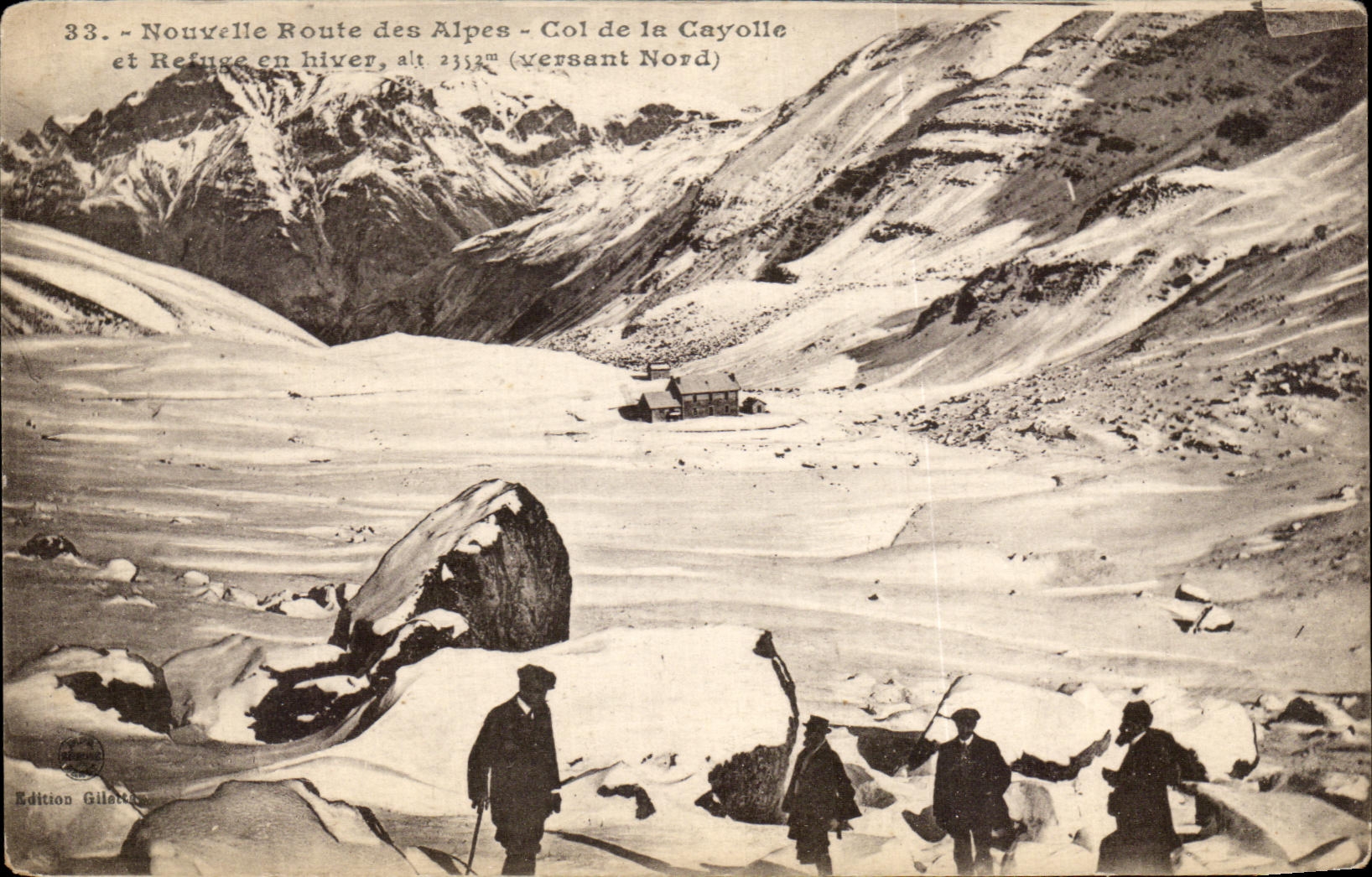 Col de la Cayolle - Refuge en hiver, alt 2332m (versant Nord) — Édition Gillet