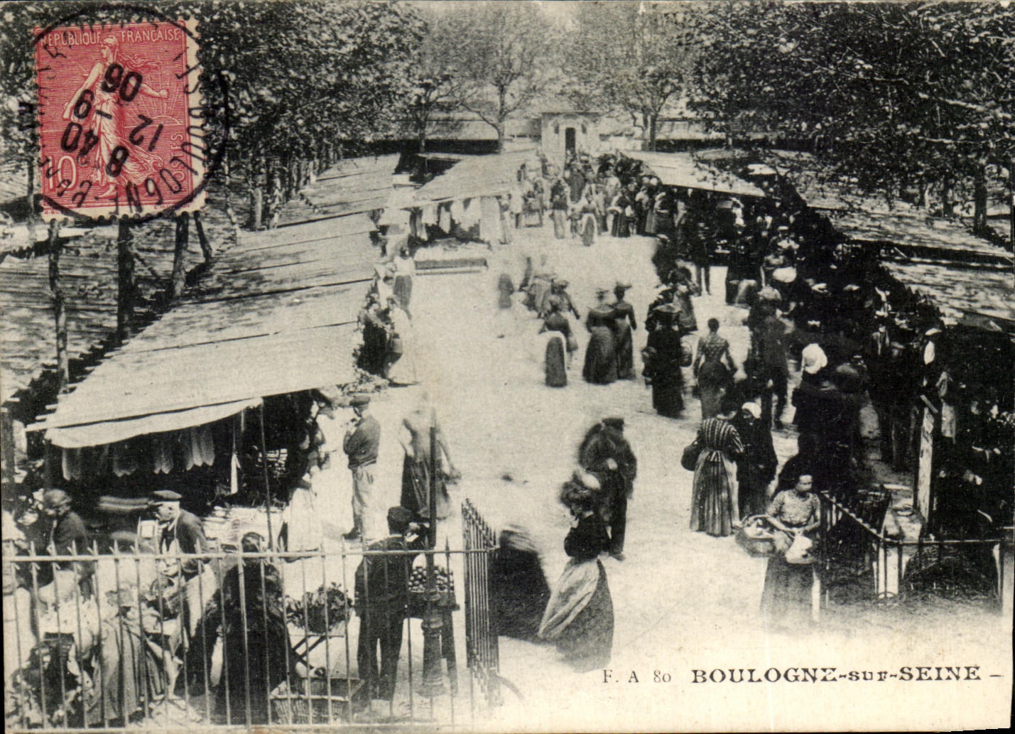 CPA Boulogne sur Seine TOP Le marche