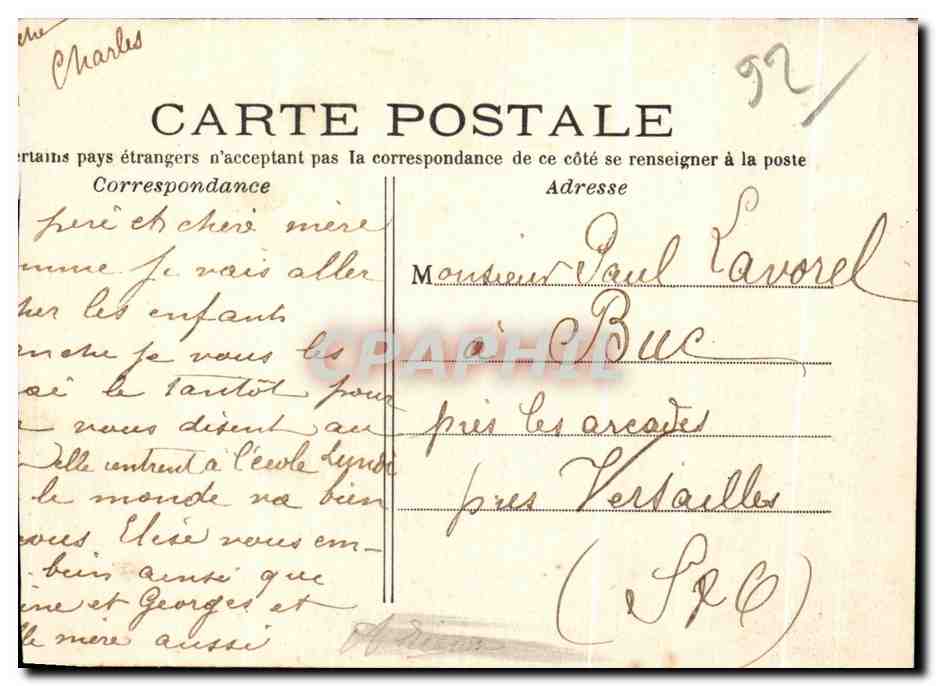CPA Boulogne sur Seine TOP Le marche — Rückseite