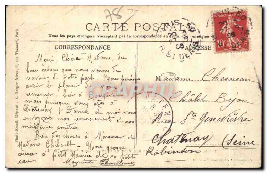 CPA Vallee de Chevreuse L Ermite des Vaux de Cernay Un Coin de la  — Back