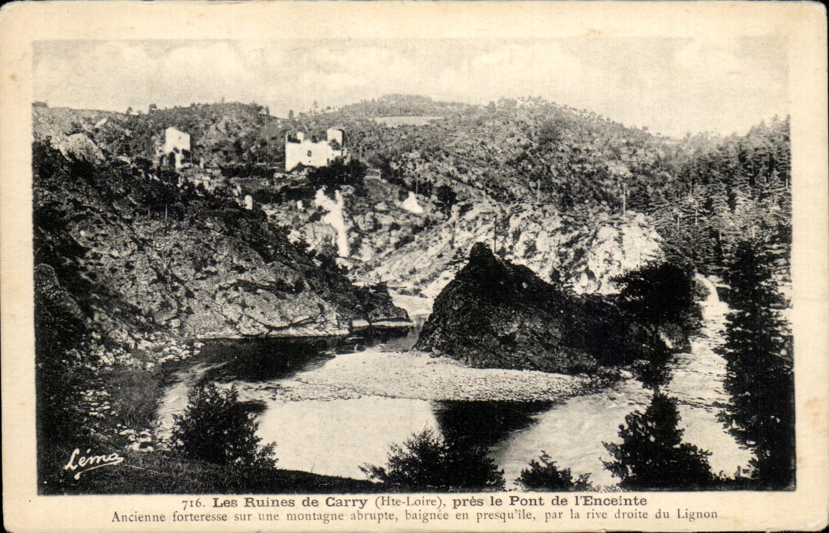 CPA Les Ruines de Carry Pres le Pont de L Enceinte Ancienne Forteresse sur une Moutatgne