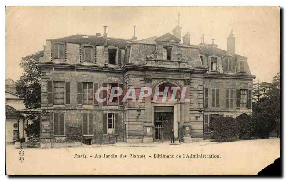 CPA Paris Au Jardin des Plantes Batiment de l Adinistration