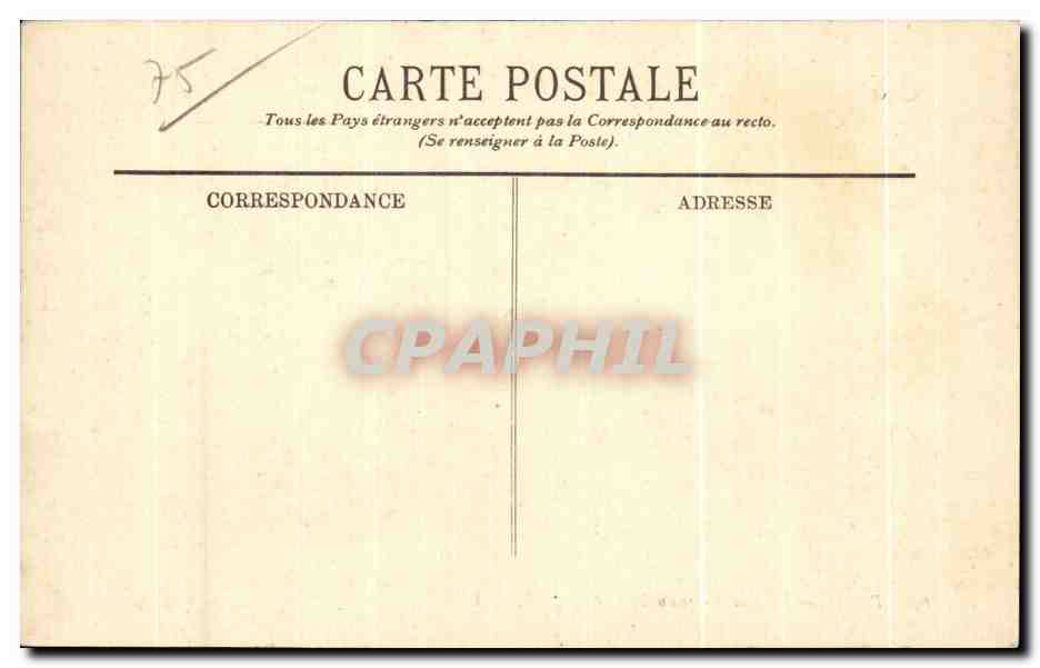 CPA Paris Effet de Neige au Bois Boulogne — Verso