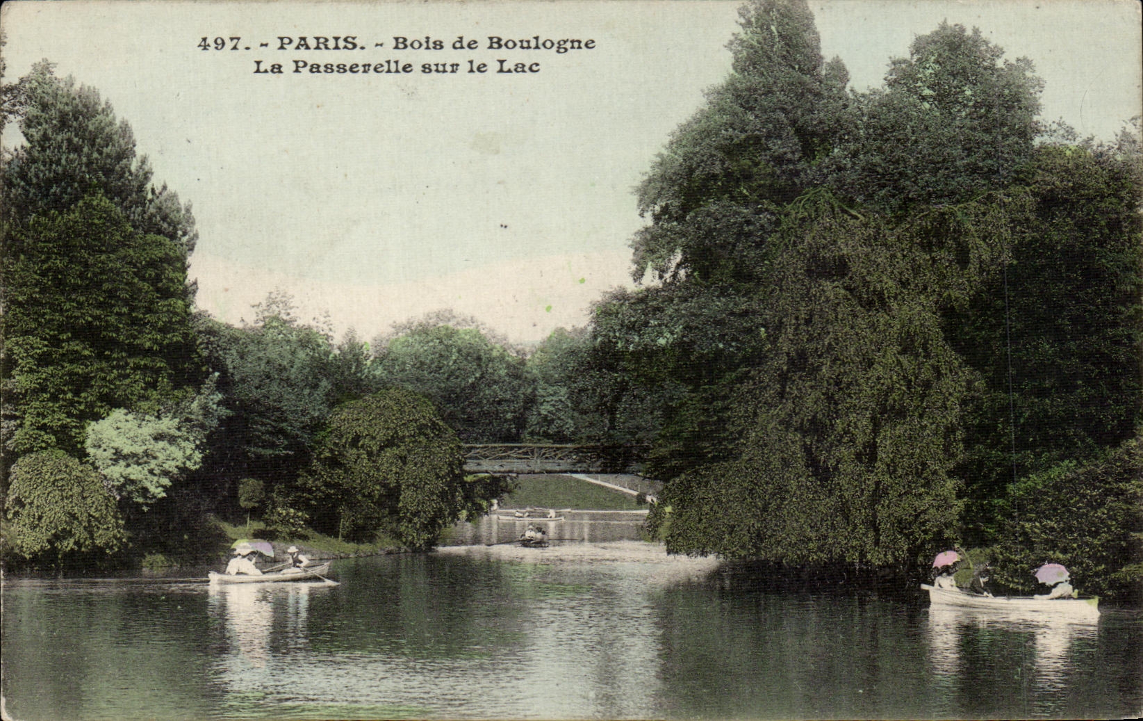 CPA Bois de Bois Boulogne La Passerelle sur le Lac