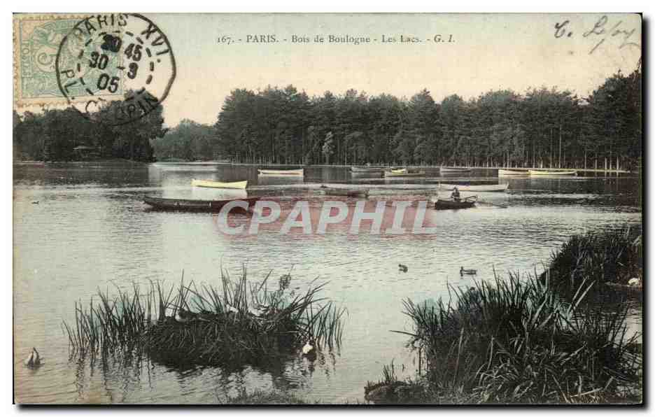 CPA Paris Bois de Boulogne Les lacs