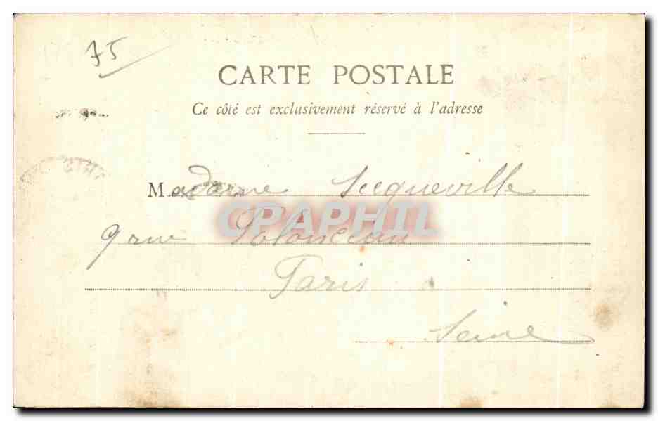 CPA Paris Bois de Boulogne Les lacs — Rückseite