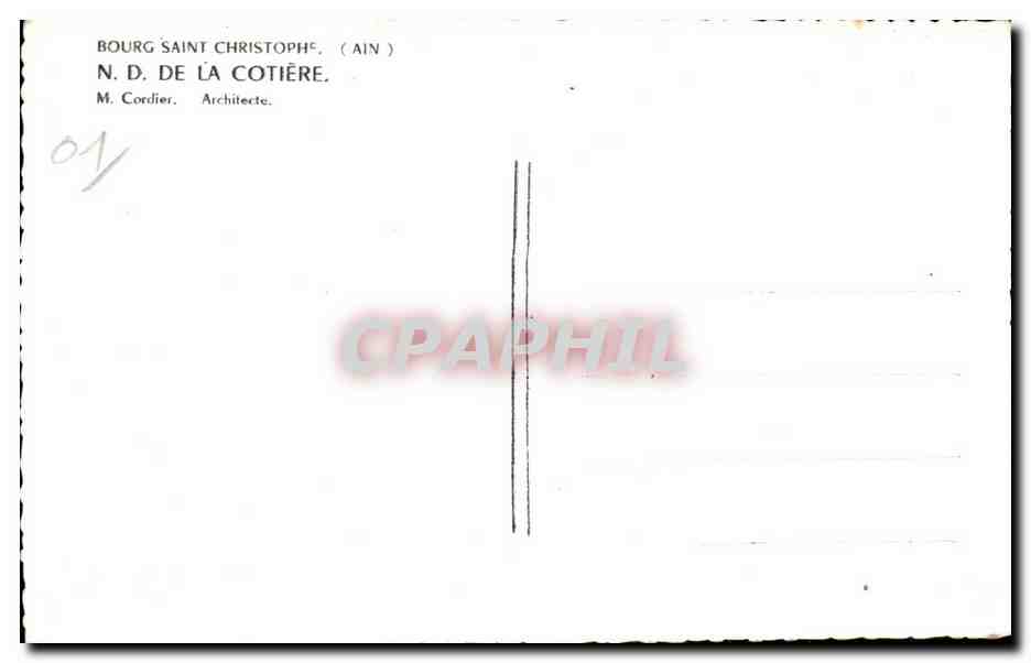 CPA Bourg Saint Christophe ND De la Cotiere — Rückseite
