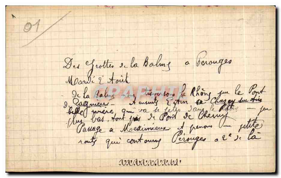 CPA Perouges Vue Generale — Rückseite